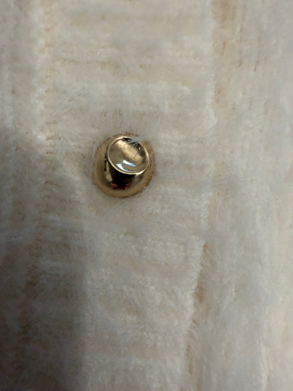 Cyrus Ivory Cable-Knit Cardigan with Gold Buttons - Picture 4 of 7